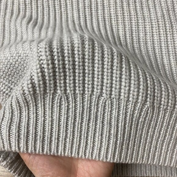 Aritzia Wilfred Calmont Sweater 100% Merino Wool Grey Ribbed Boatneck - Picture 7 of 12
